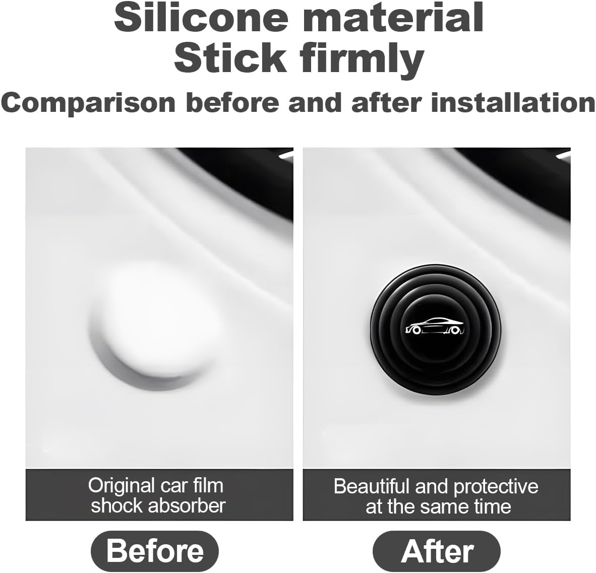 12Pcs Car Door Shockproof Pad Silent Gasket Shock-absorbing Stickers Car Trunk Sound Insulation Pad Thickening Cushion Stickers