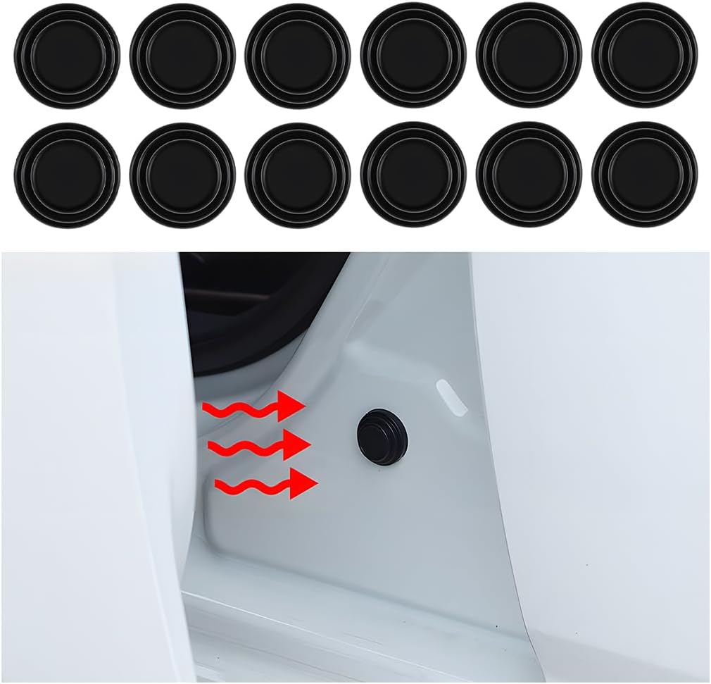 12Pcs Car Door Shockproof Pad Silent Gasket Shock-absorbing Stickers Car Trunk Sound Insulation Pad Thickening Cushion Stickers