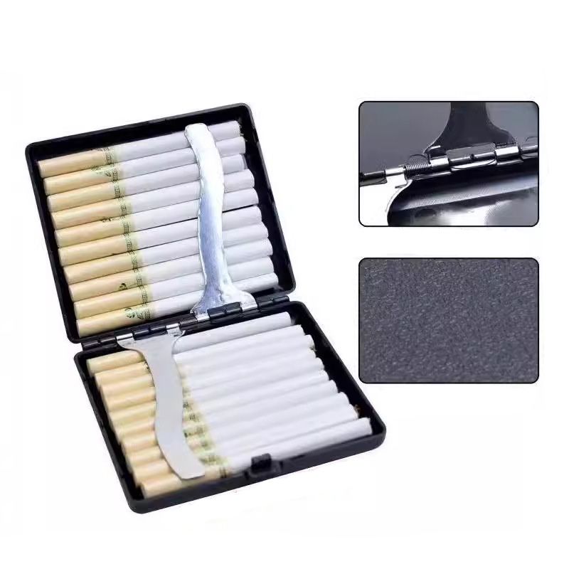 18 - 20 sticks black loose cigarette case Ultra thin and light Durable