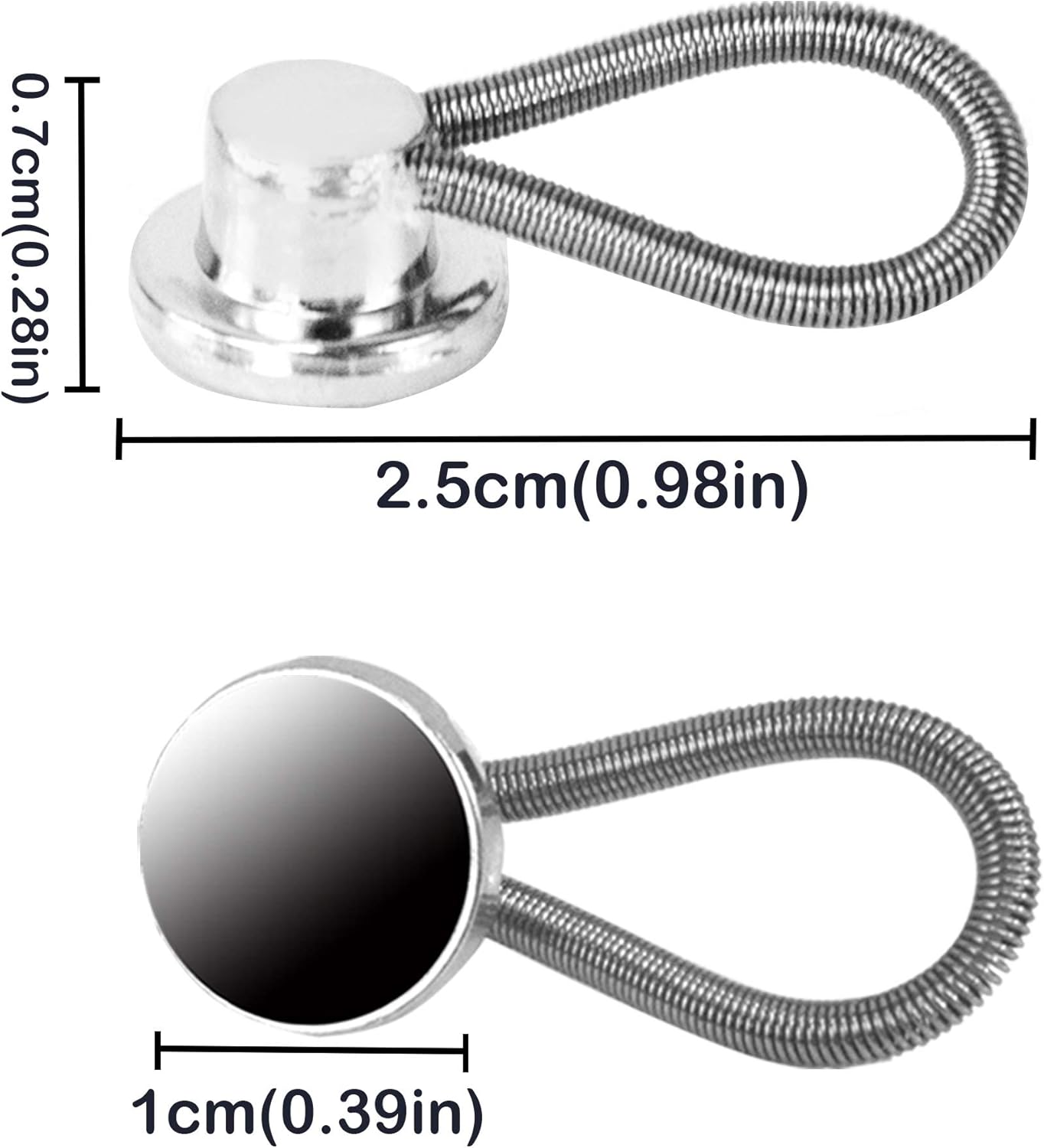 12 Pcs Collar Extenders - 3 Styles Neck Extender Elastic Button for Expanding Length for Men Women Dress Shirts (Black, White, Silver)