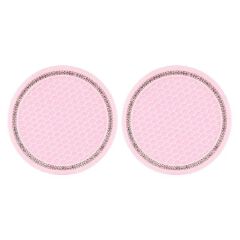 2pcs Car water cup mat, diamond-encrusted silicone anti-skid coaster