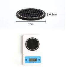 2pcs Car water cup mat, diamond-encrusted silicone anti-skid coaster