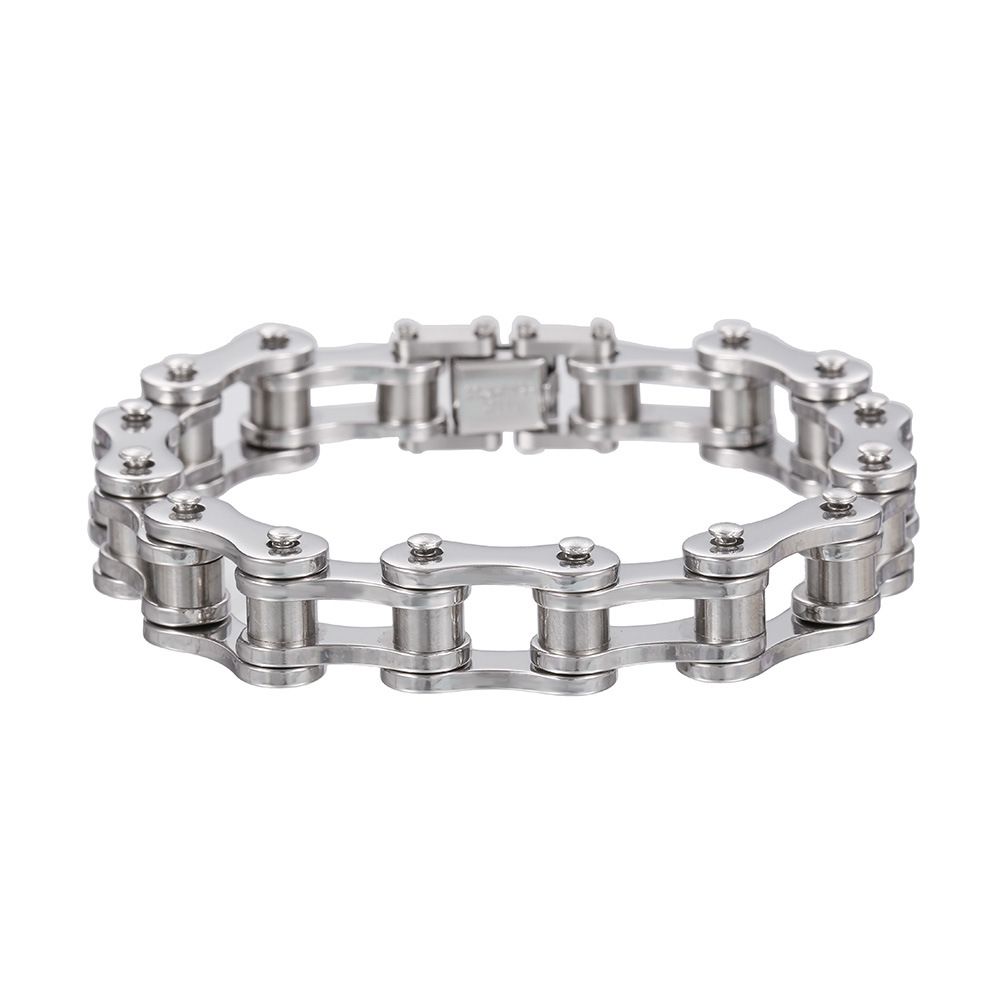 Punk European and American Style Men's Bracelet, Rolling Bicycle Stainless Steel Motorcycle Chain