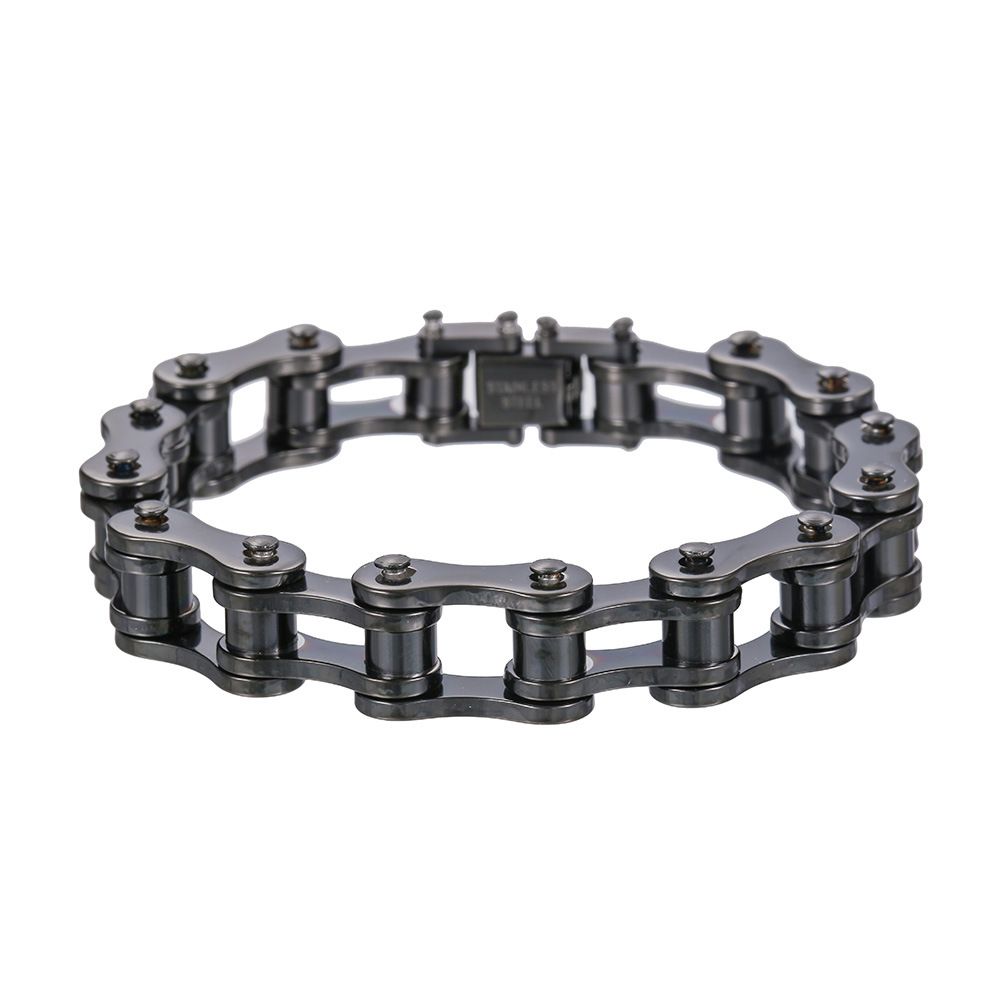 Punk European and American Style Men's Bracelet, Rolling Bicycle Stainless Steel Motorcycle Chain