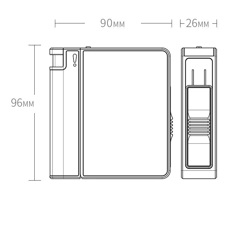 FOCUS Automatic Cigarette Case with Built-in Lighter - 20-Count Metal Cigarette Holder, Sleek Aerospace Aluminum Case for Travel Essentials & Outdoor Activities