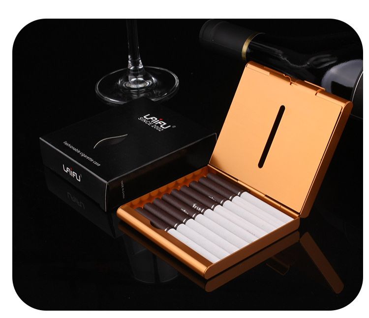 Aluminum Ultra-thin Side-by-Side Cigarette  20-Cigarette Capacity, a Men's Gift