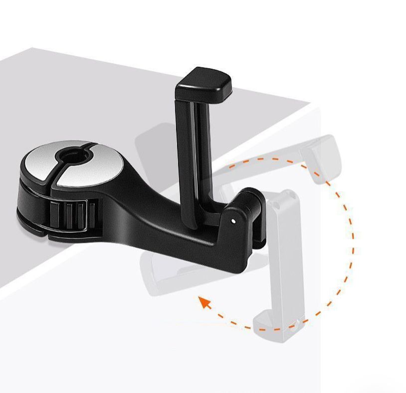 2pcs Car hook Creative mobile phone holder, hidden in-car vehicle hook for hanging bags, adjustable.