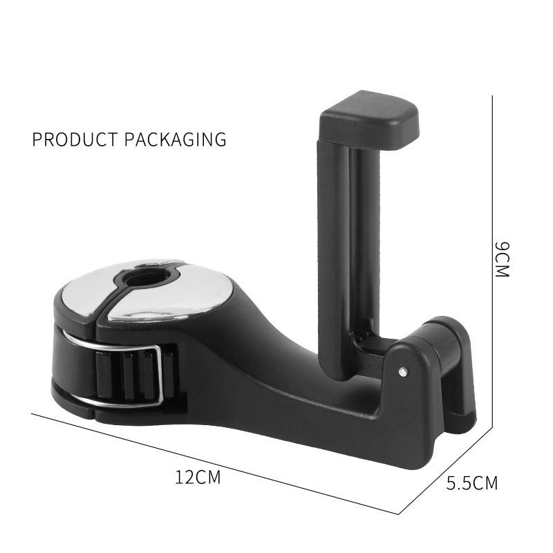 2pcs Car hook Creative mobile phone holder, hidden in-car vehicle hook for hanging bags, adjustable.