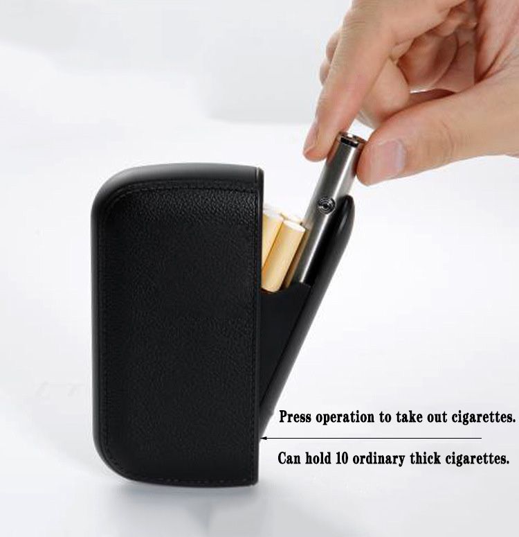 Automatic Waterproof Cigarette Case - Slim Aluminum Metal Holder with One-Hand Operation, 10-Cigarette Capacity, Durable Travel Essentials, Ideal Gift for Men (Compact & Portable Design)