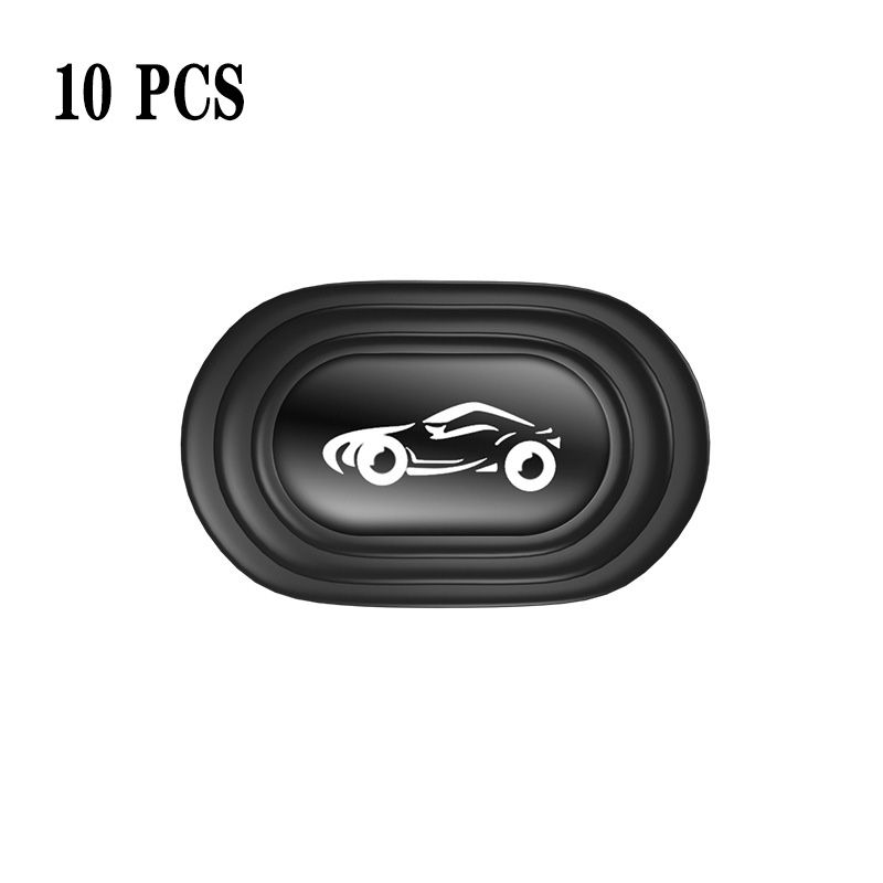 10PCS Automotive Silicone Shock-Absorbing Buffer Pads - Car Door Anti-Vibration Noise Reduction Strips, Impact-Resistant Adhesive for Quiet Closing