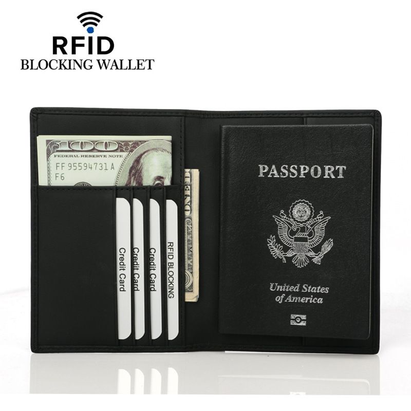 New style RFID top-layer cowhide passport holder, a storage bag and protective cover for men's and women's boarding passes and passport books