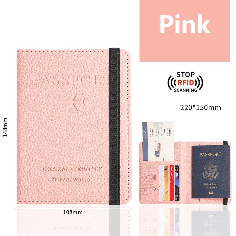 PU leather passport holder with RFID, multi-card slots, multi-functional passport cover, document case, passport sleeve