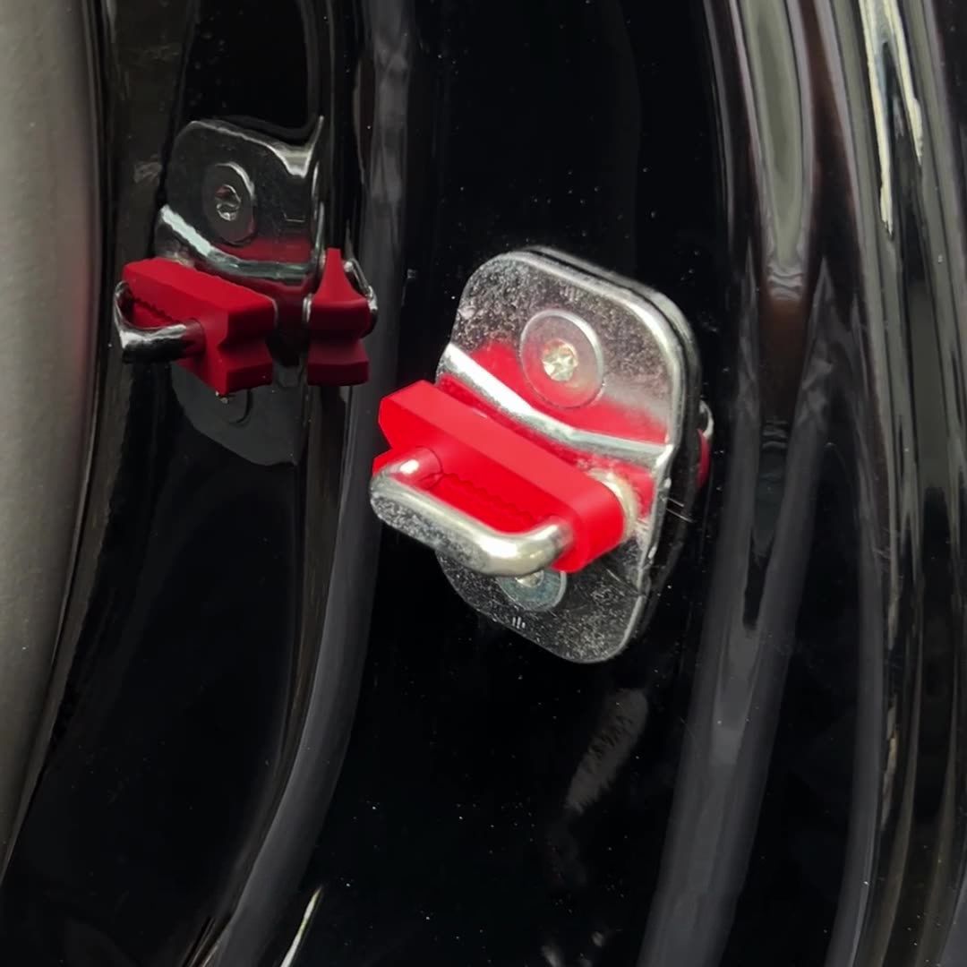 4PCS Automotive Silicone Shock-Absorbing Buffer Pads - Car Door Anti-Vibration Noise Reduction Strips, Impact-Resistant Adhesive for Quiet Closing