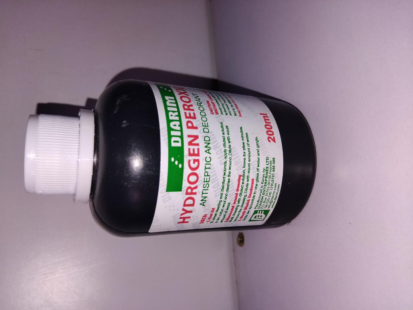 DIARIM HYDROGEN PEROXIDE- A perfect solution for wound dressing,arresting bleeding  and also can be used as mouthwash/ deodorant! try it today