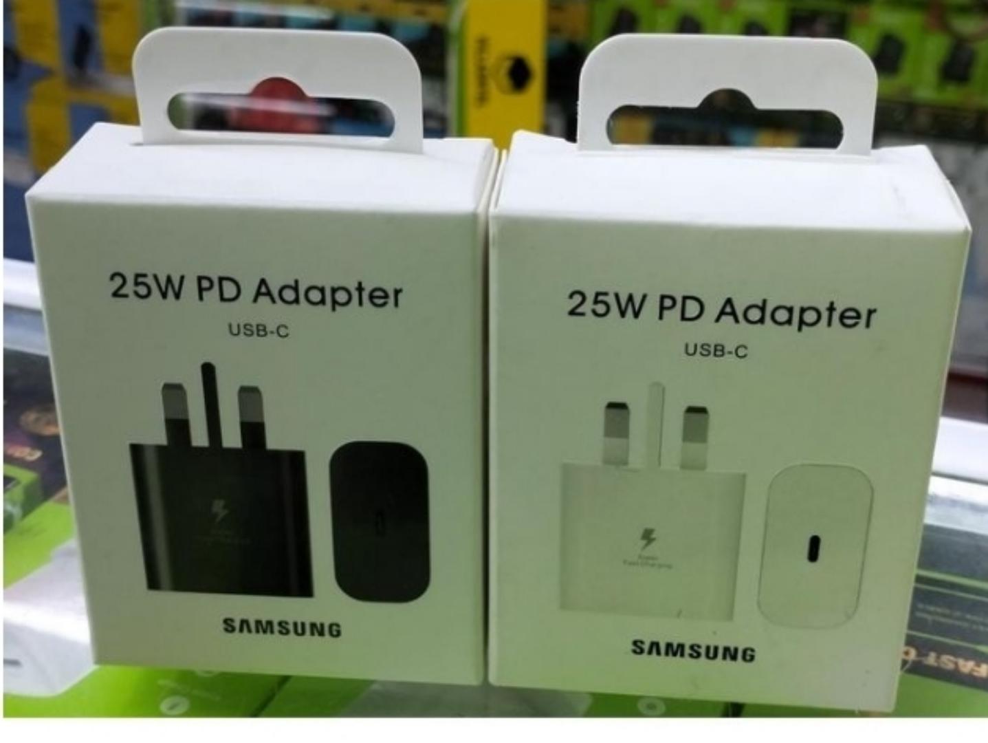 25W PD Adapter Original Super Fast Charger C To C Fast Cable- black and white