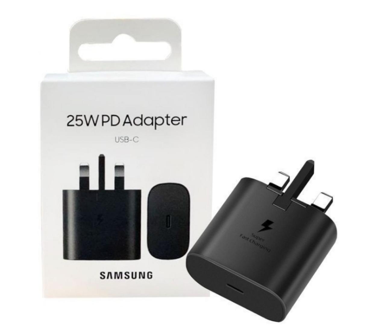 25W PD Adapter Original Super Fast Charger C To C Fast Cable- black and white