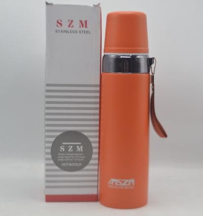 STAINLESS DOUBLE WALL 750ML MSZM THERMOCUP VACUUM INSULATED STAINLESS STEEL BOTTLE FLASK WATER BOTTLE WITH STRAP, BPA FREE LEAK PROOF THERMOS, MUGS, FLASKS, REUSABLE WATER BOTTLE FOR SPORTS & TRAVEL.