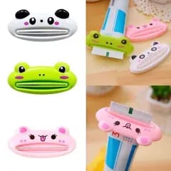 EMOJI TOOTHPASTE SQUEEZER  CARTOON ANIMAL PLASTIC FROG CAT PANDA PIG SHAPED TOOTHPASTE CREAM SQUEEZERS FOR MULTIPLE PURPOSES