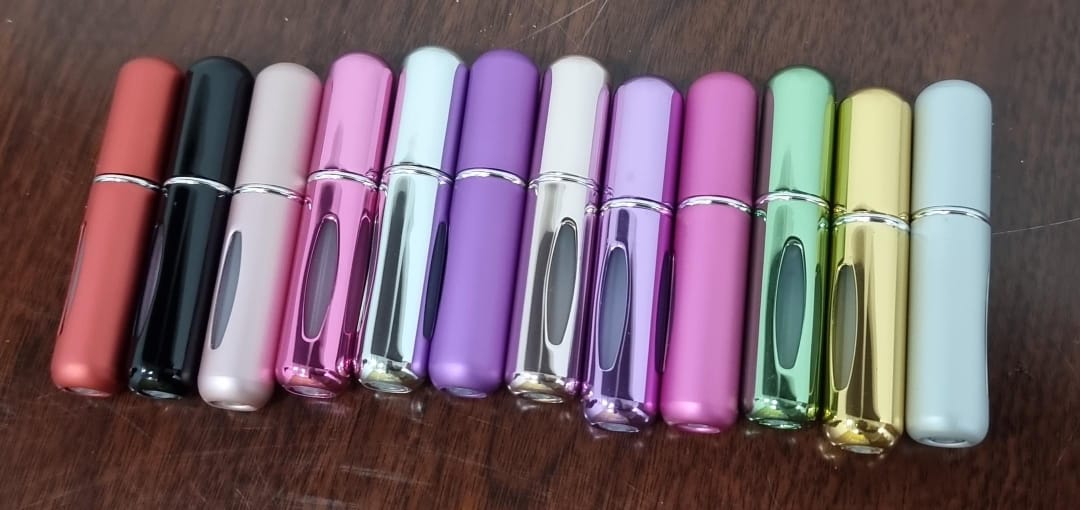 TRAVEL MINI PERFUME REFILLABLE ATOMIZER CONTAINER, PORTABLE PERFUME SPRAY BOTTLE, TRAVEL PERFUME SCENT PUMP CASE FRAGRANCE EMPTY SPRAY BOTTLE FOR TRAVELING AND OUTGOING