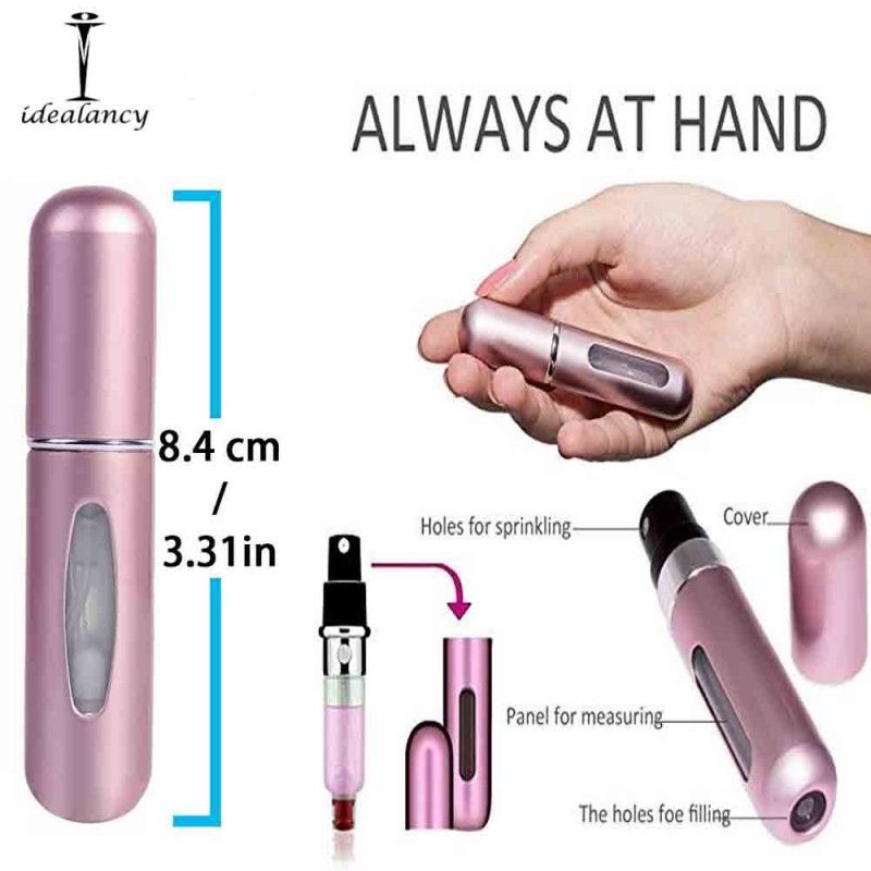 TRAVEL MINI PERFUME REFILLABLE ATOMIZER CONTAINER, PORTABLE PERFUME SPRAY BOTTLE, TRAVEL PERFUME SCENT PUMP CASE FRAGRANCE EMPTY SPRAY BOTTLE FOR TRAVELING AND OUTGOING