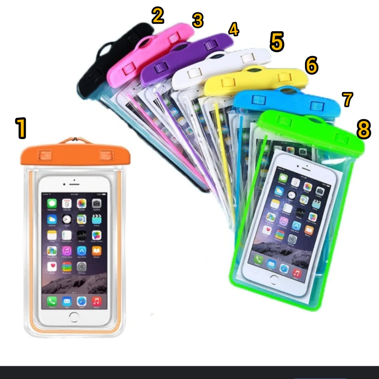 WATERPROOF PROTECTIVE PHONE CASE, TOUCH SCREEN SENSITIVE WATERPROOF PHONE CASE, UNDERWATER SNORKELLING DIVING PHONE CASE, UNIVERSAL SELF-CHECK WATER PROOF CASE