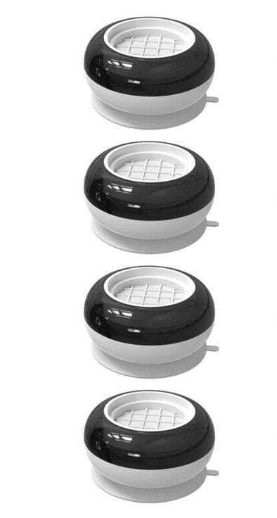 ANTI-VIBRATION PADS FOR WASHING MACHINE - 4 PADS WITH TANK TREAD GRIP + LEVEL - WASHER DRYER PEDESTALS FITS ALL MACHINES - NOISE DAMPENING, PROTECTS LAUNDRY ROOM FLOOR - WASHING MACHINE SUPPORT