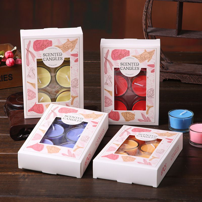 SCENTED CANDLES 6PC SET 6 PACK CANDLES FOR HOME SCENTED AROMATHERAPY CANDLE GIFT SET FOR WOMEN  LONG LASTING AMBER JAR CANDLES GIFT FOR BIRTHDAY MOTHER'S THANKSGIVING DAY PRESENT