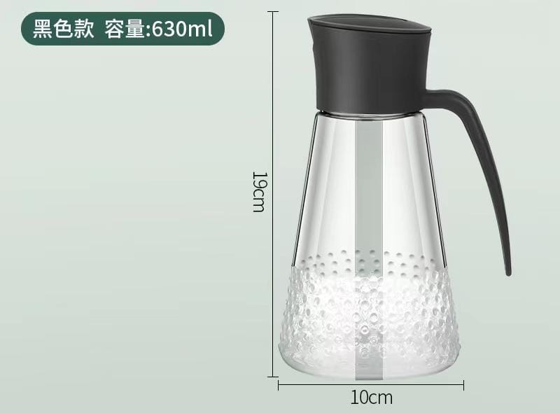 630MLS AUTOMATIC OIL POT OIL DISPENSER AUTO FLIP OLIVE OIL DISPENSER BOTTLE, LEAK-PROOF CONDIMENT CONTAINER WITH AUTOMATIC CAP AND STOPPER,NON-DRIP SPOUT,NON-SLIP HANDLE FOR KITCHEN COOKING BLK& GREEN