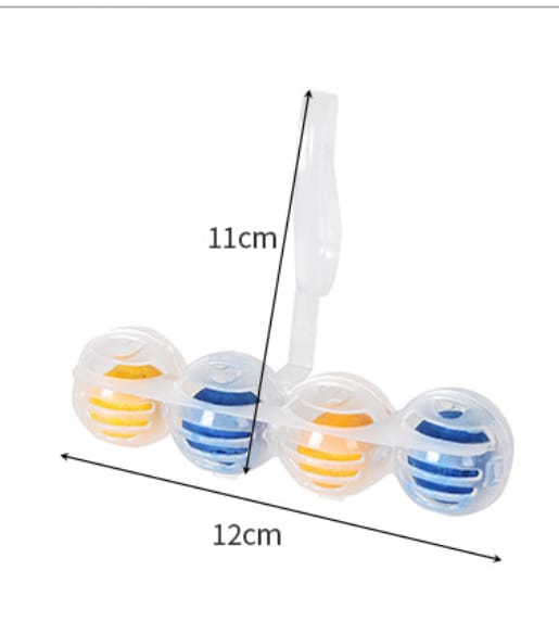4 IN 1TOILET MAGIC CLEANING BALLS RIM HANGER TOILET BOWL CLEANER, HELPS TO CLEAN THE TOILET BOWL, ALSO AS AIR FRESHENER HAS A GREAT SCENT