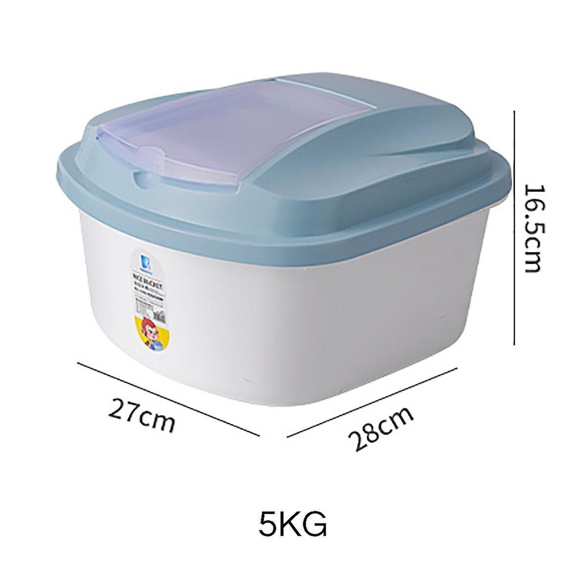 RICE BUCKETS RICE STORAGE CONTAINER 5KGS, 10KGS AIRTIGHT FLOUR STORAGE CONTAINERS BIN WITH MEASURING CUP & SCOOP, BPA FREE PLASTIC RICE DISPENSER FOR FLOUR, RICE, GRAIN HOLDER