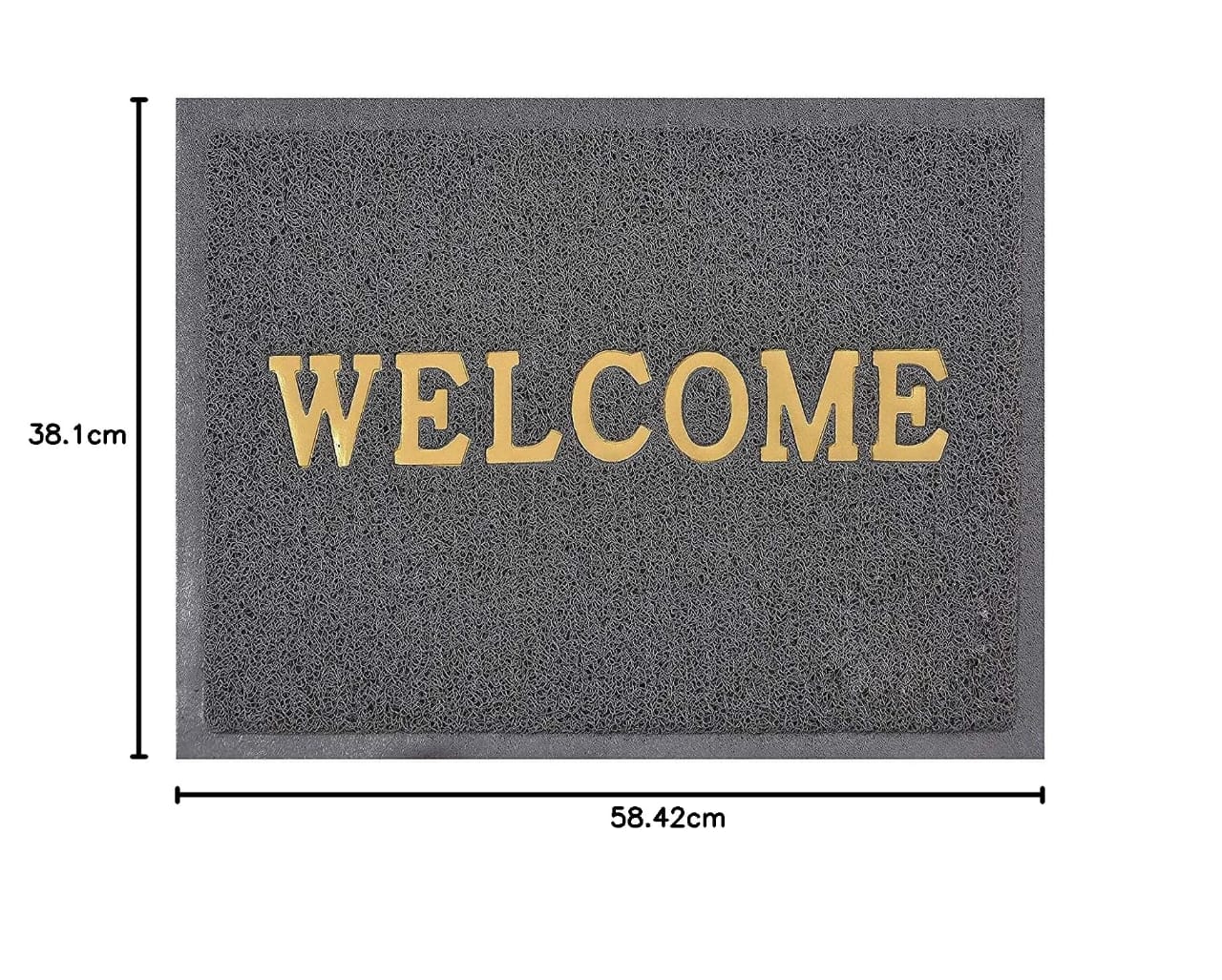 WELCOME DOOR STEP ROUGH RAG CARPET WELCOME FRONT DOOR MAT, HEAVY DUTY EASY CLEAN DOORMAT INDOOR OUTDOOR, WATERPROOF QUICK DRY FLOOR MAT FOR HOME, GARAGE, HIGN TRAFFIC AREAS, NON SLIP