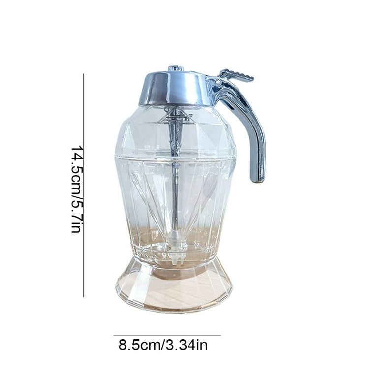ACRYLIC HONEY DISPENSER WITH STAND HONEY COMB SHAPED HONEY POT, SYRUP AND SUGAR JAR POT, NO DRIP HONEY DISPENSER WITH HIGH CAPACITY HONEY POURER DISPENSER