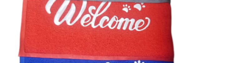WELCOME DOOR STEP ROUGH RAG CARPET WELCOME FRONT DOOR MAT, HEAVY DUTY EASY CLEAN DOORMAT INDOOR OUTDOOR, WATERPROOF QUICK DRY FLOOR MAT FOR HOME, GARAGE, HIGN TRAFFIC AREAS, NON SLIP