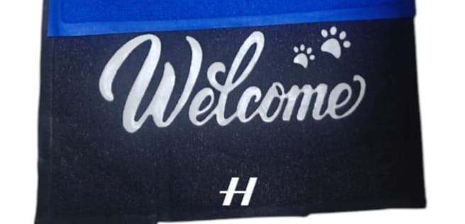 WELCOME DOOR STEP ROUGH RAG CARPET WELCOME FRONT DOOR MAT, HEAVY DUTY EASY CLEAN DOORMAT INDOOR OUTDOOR, WATERPROOF QUICK DRY FLOOR MAT FOR HOME, GARAGE, HIGN TRAFFIC AREAS, NON SLIP