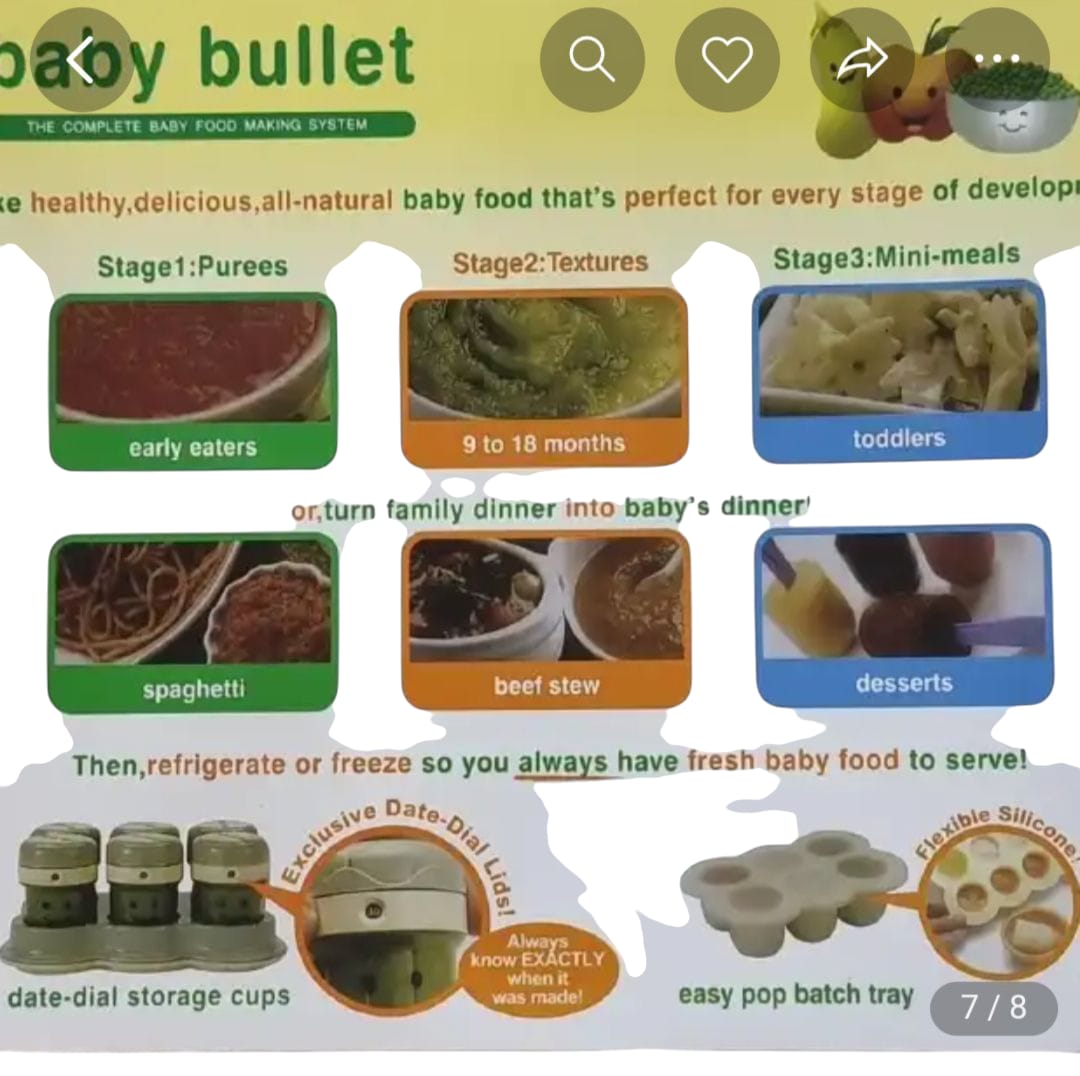 200W BABY BULLET FOOD MAKING SYSTEM STEAM + BLEND BULLET BABY COMPLETE FOOD-MAKING SYSTEM, BABY FOOD MILLS, BABY BLENDER & STEAMER AND PUREE MAKER WITH AUTO