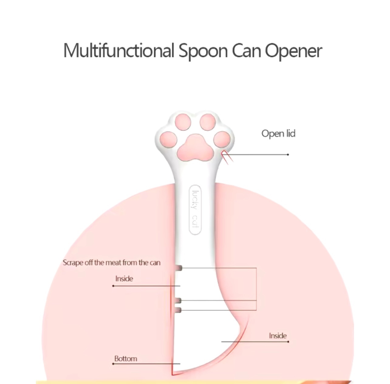 Silicone Pet Wet Food Can Lid Cover & Multipurpose Spoon/ Can Opener for Cats & Dogs