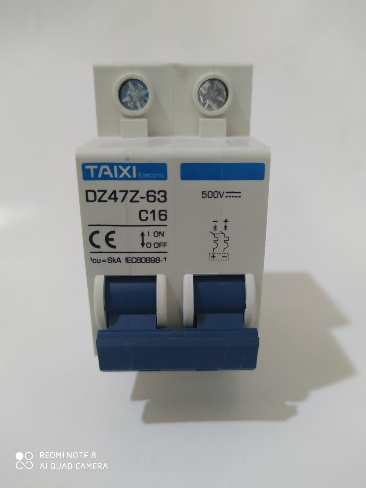 16A DC Mini Circuit Breaker 2P 500V Taixi
