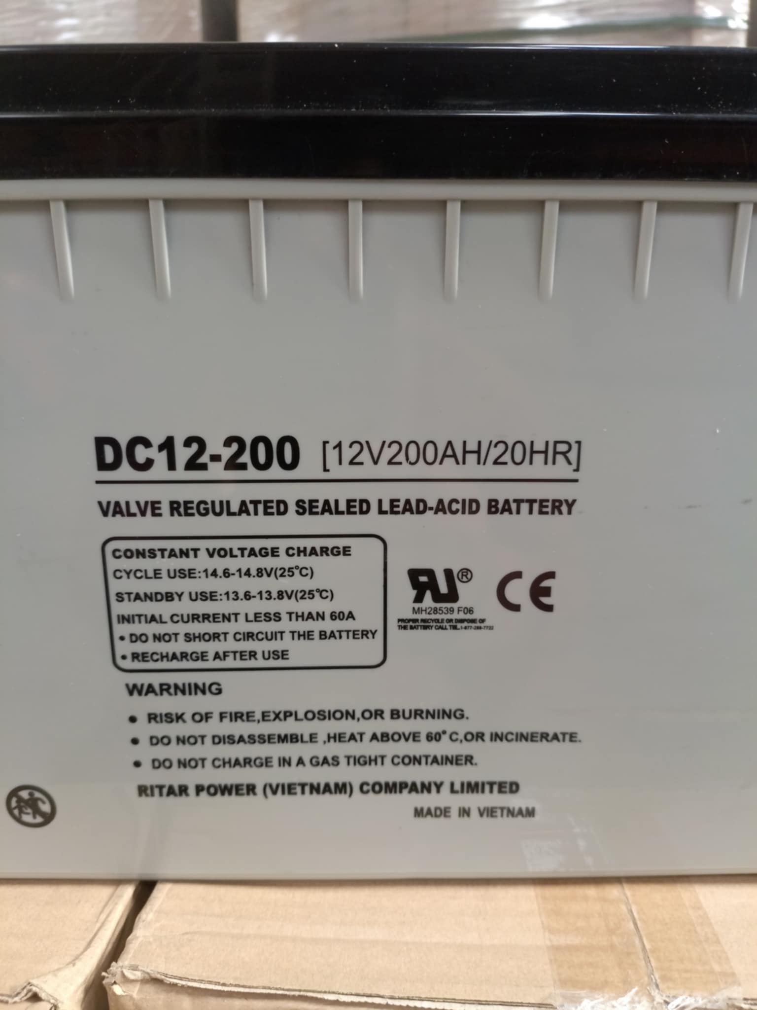 200Ah 12V Ritar DC Lead Acid battery