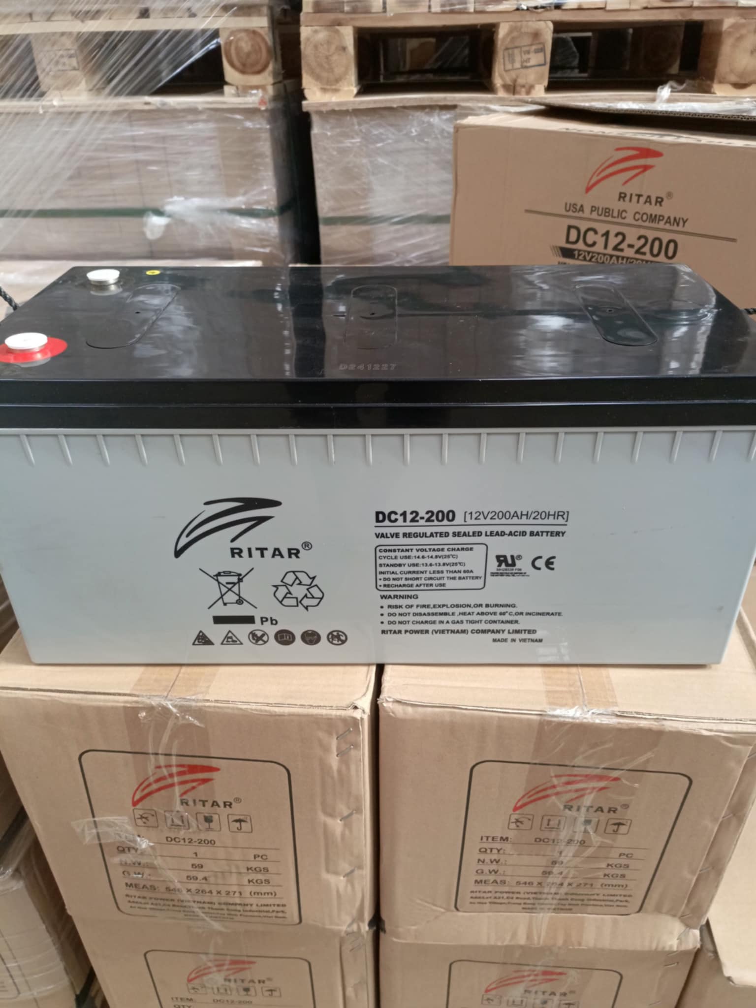 200Ah 12V Ritar DC Lead Acid battery