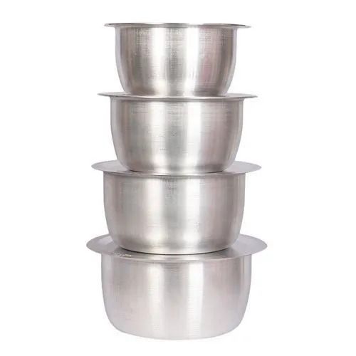 Generic 4 HEAVY GAUGE Sufuria Set (12-15) Without Lids - Small Sizes