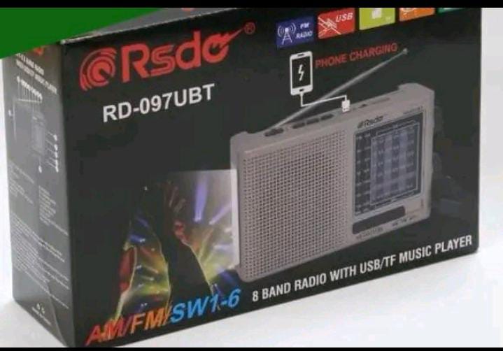 RD-097UBT 8-Band Solar Rechargeable Radio – FM/AM/SW, Bluetooth, USB/TF Music Player, LED Flashlight