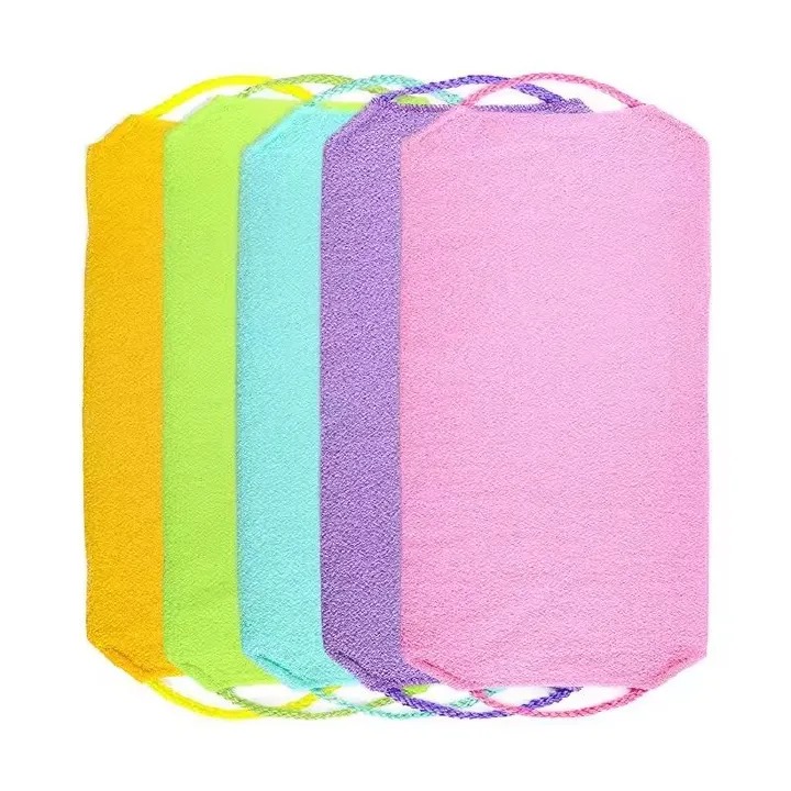 Back scrubber Japanese Beauty Skin Bath Wash Cloth Towel Anti-Shrink 1pc Japanese Korean Asian African Exfoliating Bath Washcloth Mitt Scrub For Body Luffa Loofah Premium Viscose Rayon Onsen Towel