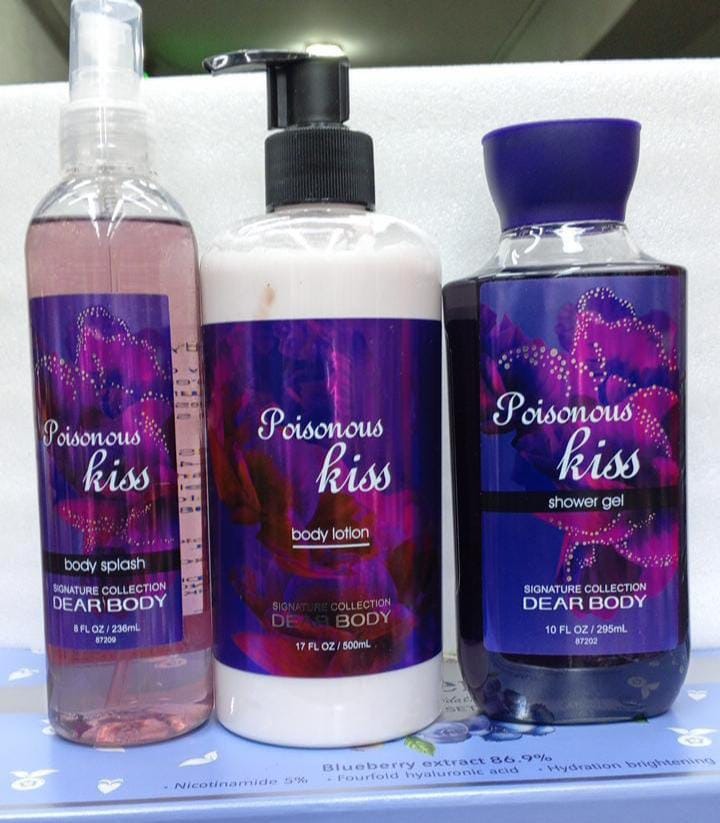 Dear Body Poisonous Kiss 3in1 Body Lotion, Shower Gel, Body Mist