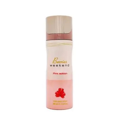 Berries Weekend Pink Edition women body spray 200ml long lasting fragrance