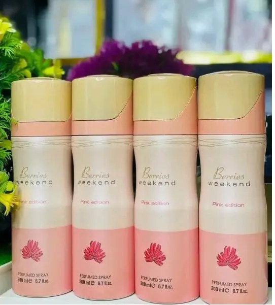 Berries Weekend Pink Edition women body spray 200ml long lasting fragrance