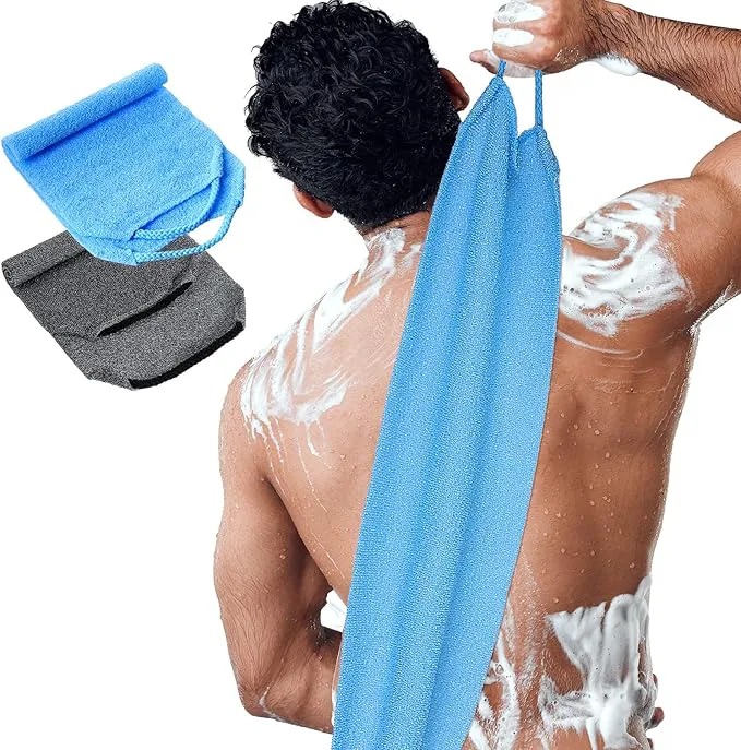Back scrubber Japanese Beauty Skin Bath Wash Cloth Towel Anti-Shrink 1pc Japanese Korean Asian African Exfoliating Bath Washcloth Mitt Scrub For Body Luffa Loofah Premium Viscose Rayon Onsen Towel