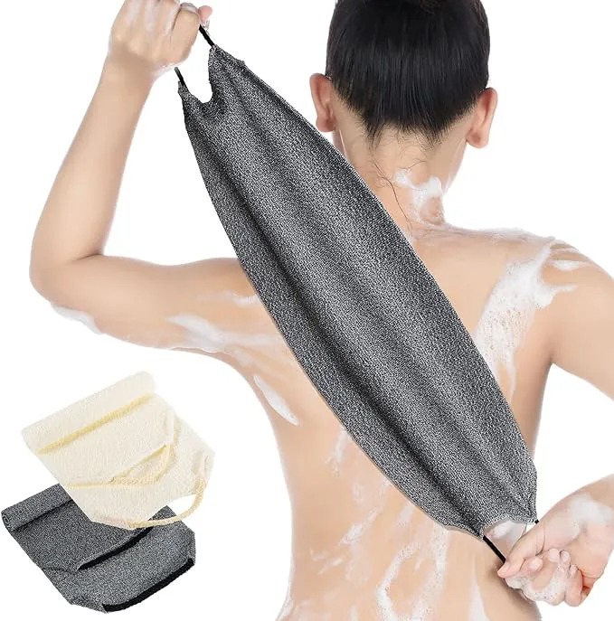 Back scrubber Japanese Beauty Skin Bath Wash Cloth Towel Anti-Shrink 1pc Japanese Korean Asian African Exfoliating Bath Washcloth Mitt Scrub For Body Luffa Loofah Premium Viscose Rayon Onsen Towel