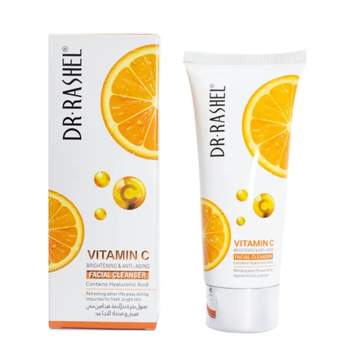 Dr. Rashel Vitamin C Face Cleanser Hyaluronic Acid Deep Cleansing,Brighten,Hydrate Skin Anti Aging -80ML