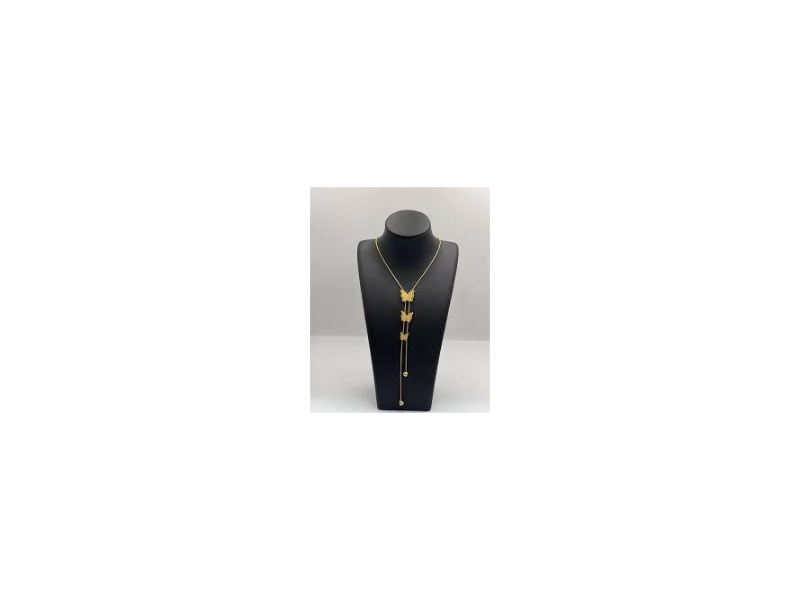 Stainless Steel Gold Stylish Necklaces- beautiful .butterfly gold neccklace for women and girls
