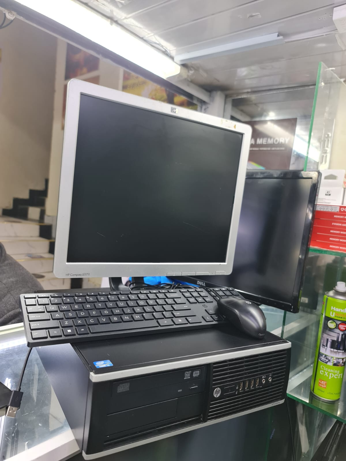 Refurbished HP COMPAQ INTEL CORE I5-8GB RAM, 500GB HDD-3.0GHz Desktop computer + 17" Monitor-Black,windows 10 office 2016 pre installed